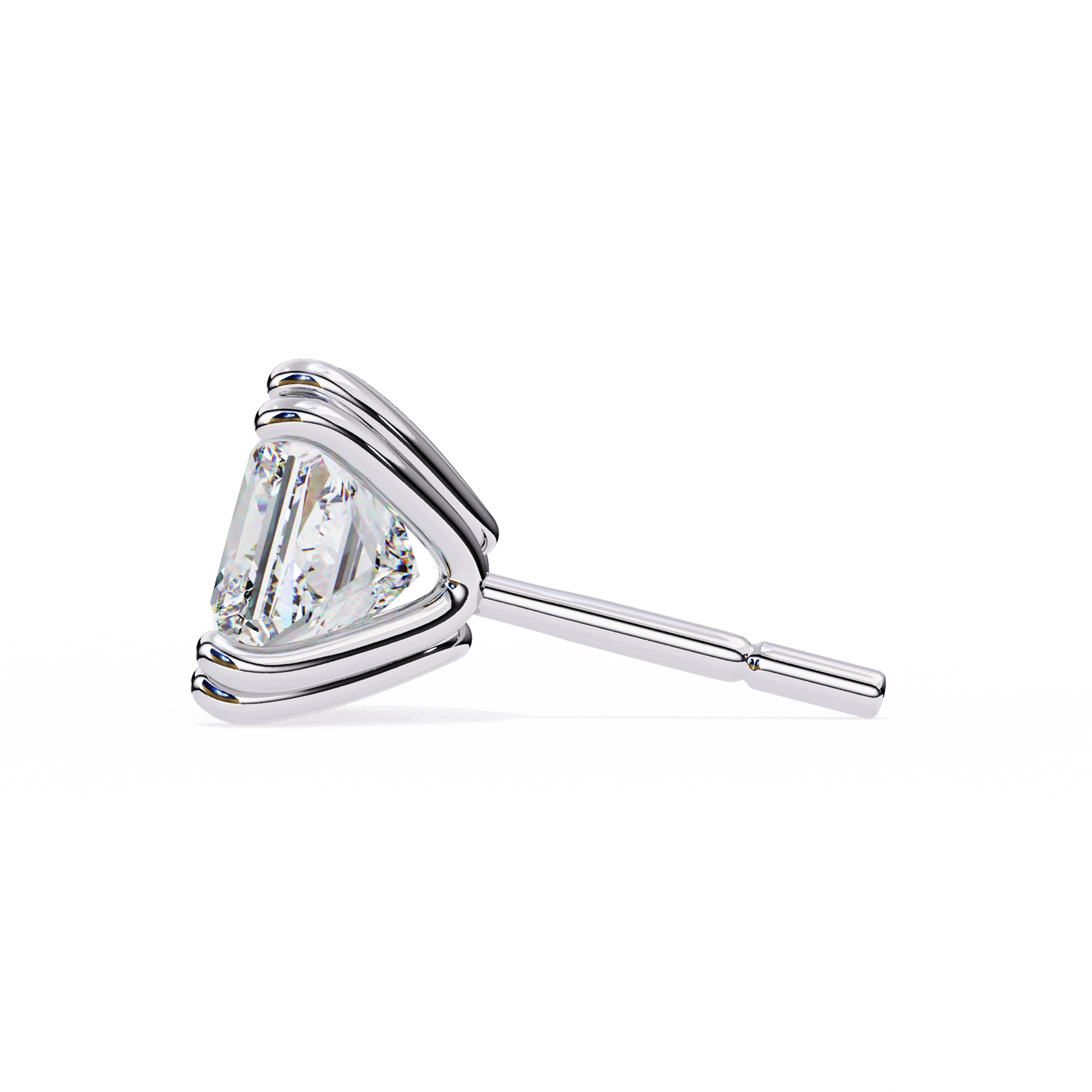 Princess Solitaire Lab Grown Diamond Stud
