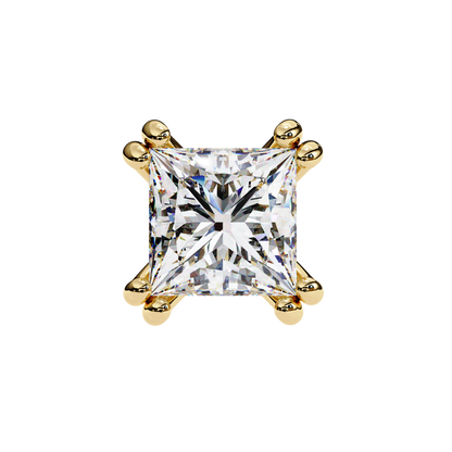 Princess Solitaire Lab Grown Diamond Stud