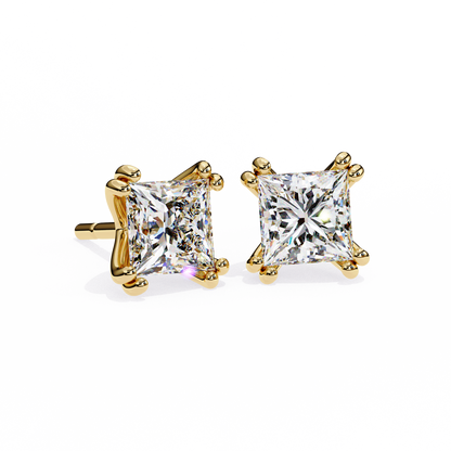 Princess Solitaire Lab Grown Diamond Stud