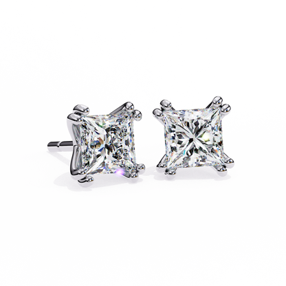 Princess Solitaire Lab Grown Diamond Stud