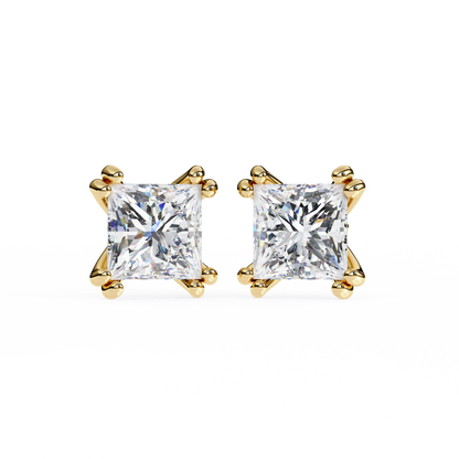 Princess Solitaire Lab Grown Diamond Stud