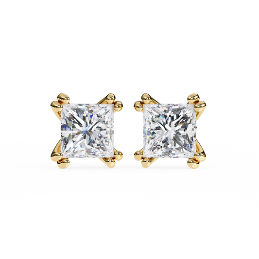 Princess Solitaire Lab Grown Diamond Stud