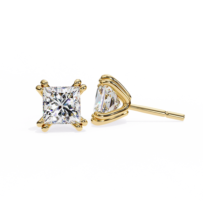 Princess Solitaire Lab Grown Diamond Stud