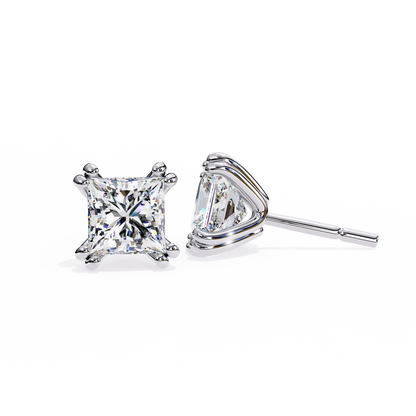 Princess Solitaire Lab Grown Diamond Stud
