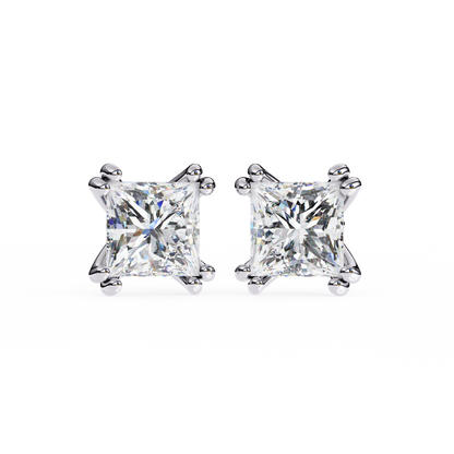 Princess Solitaire Lab Grown Diamond Stud