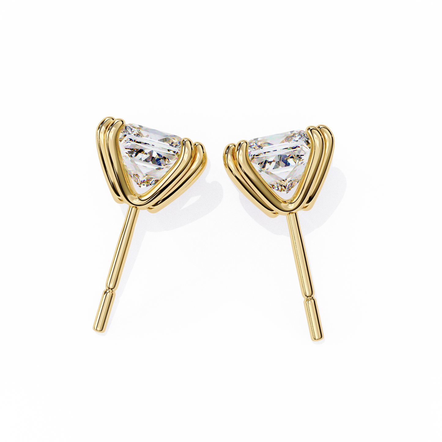 Princess Solitaire Lab Grown Diamond Stud