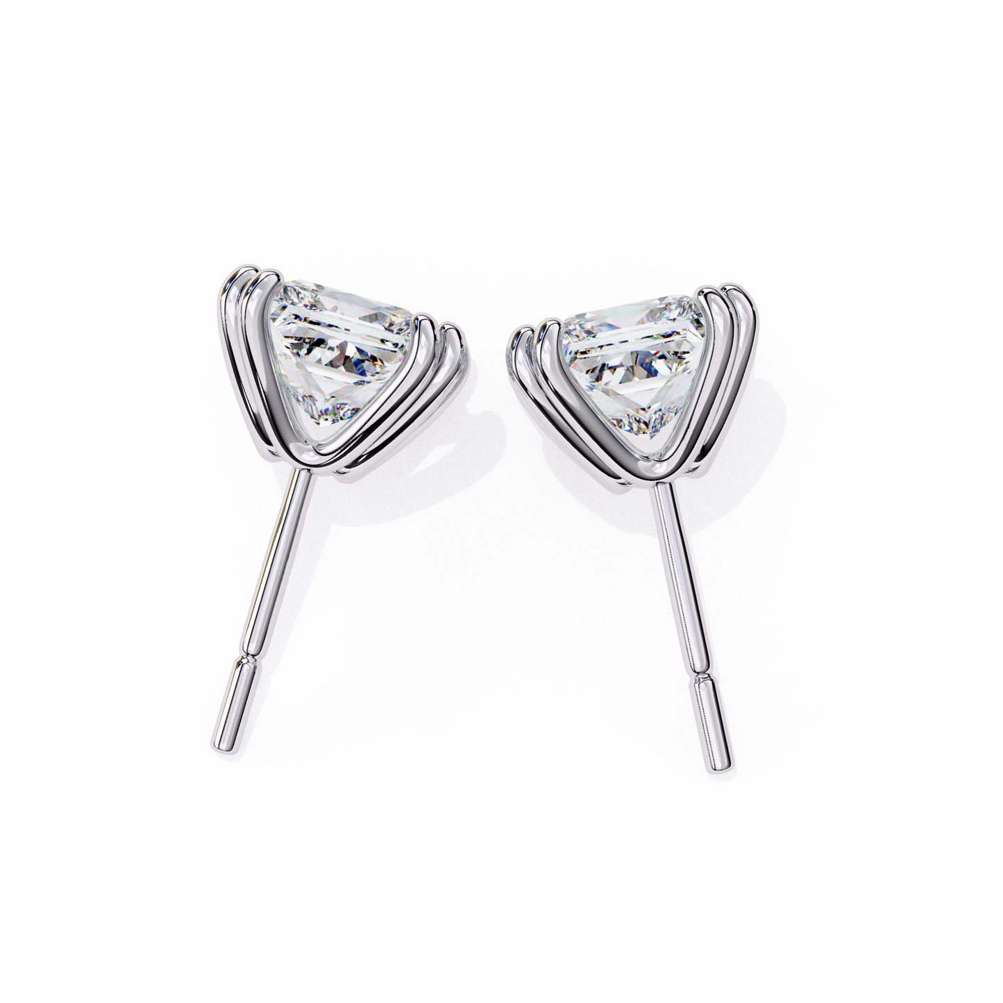 Princess Solitaire Lab Grown Diamond Stud