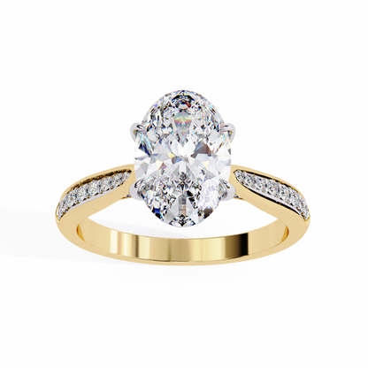 Rivaa Oval Solitaire Ring Lab Grown Diamond