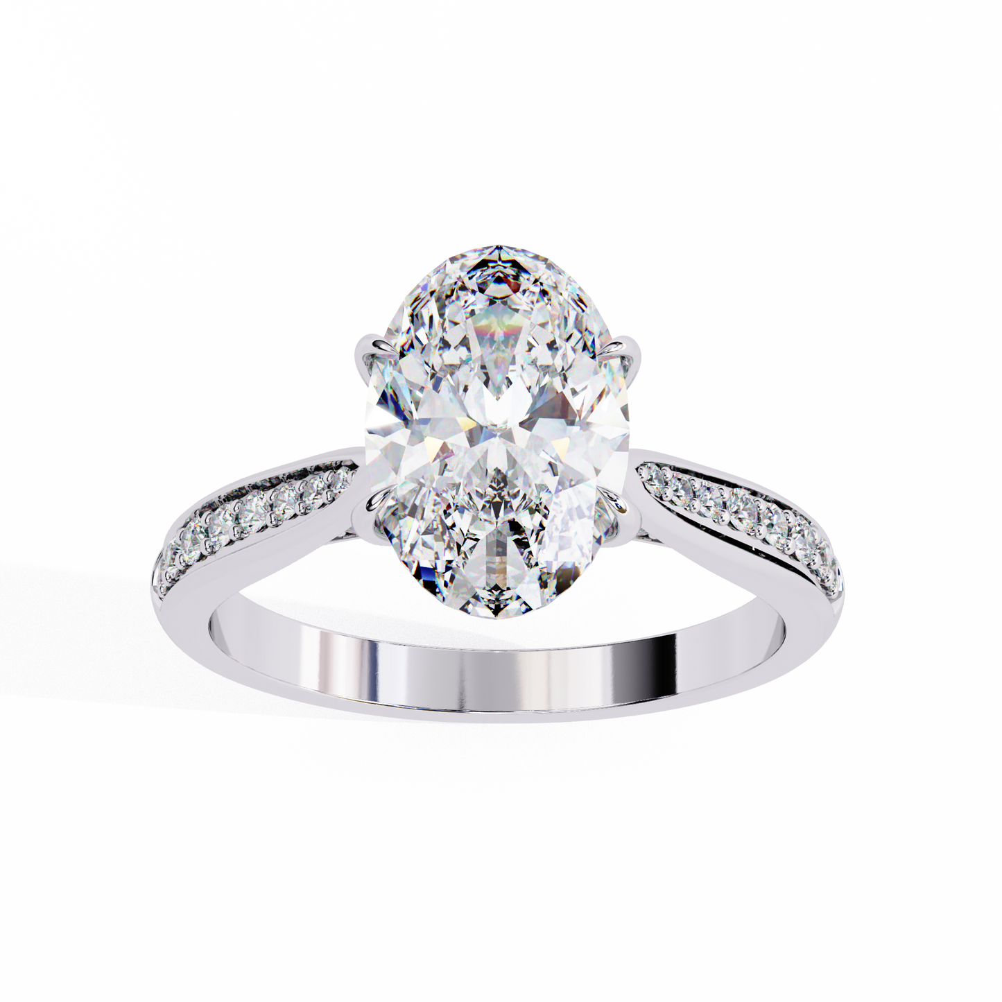 Rivaa Oval Solitaire Ring Lab Grown Diamond