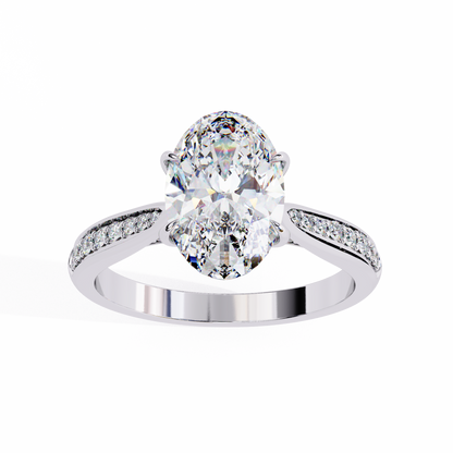 Rivaa Oval Solitaire Ring Lab Grown Diamond