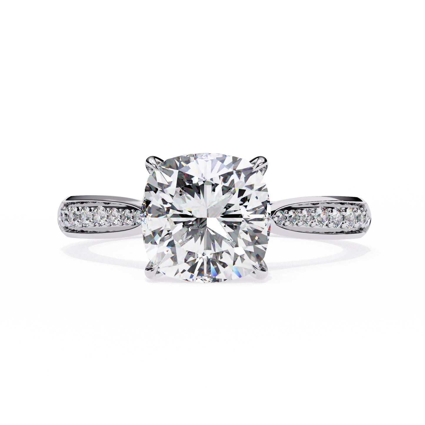 Isha Cushion Solitaire Ring Lab Grown Diamond
