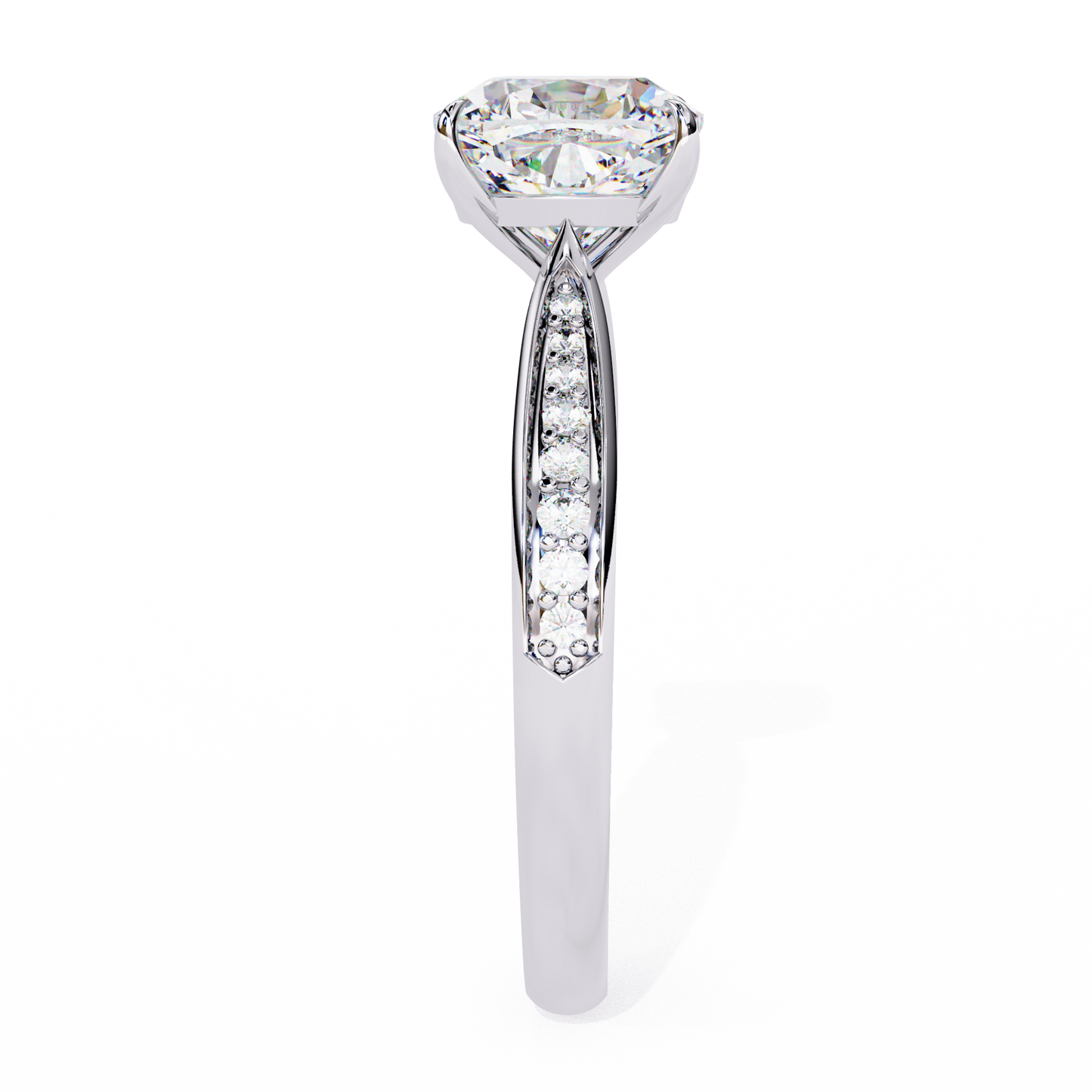 Isha Cushion Solitaire Ring Lab Grown Diamond