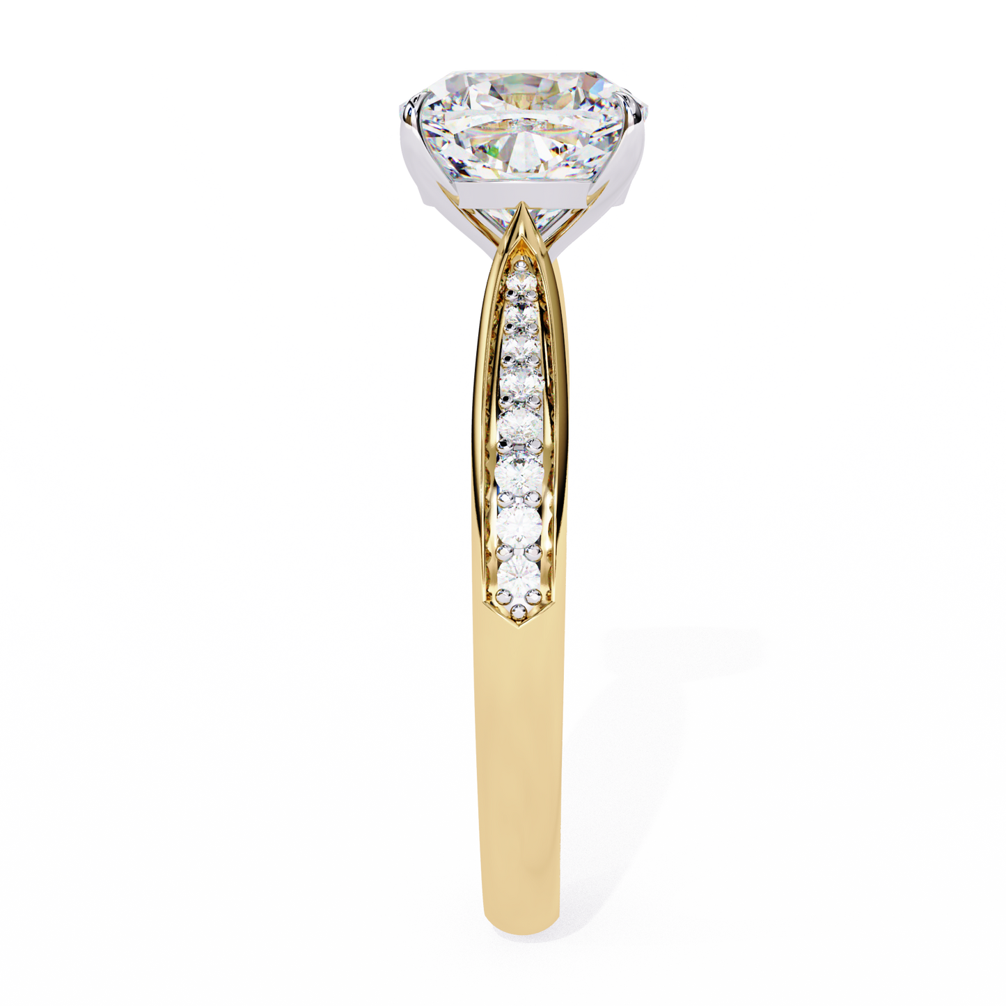 Isha Cushion Solitaire Ring Lab Grown Diamond