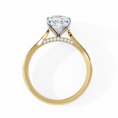 Isha Cushion Solitaire Ring Lab Grown Diamond