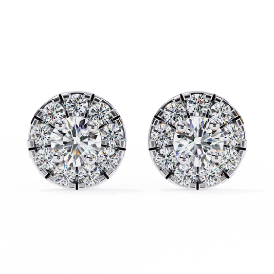 Zia Round Solitaire Lab Grown Diamond Studs