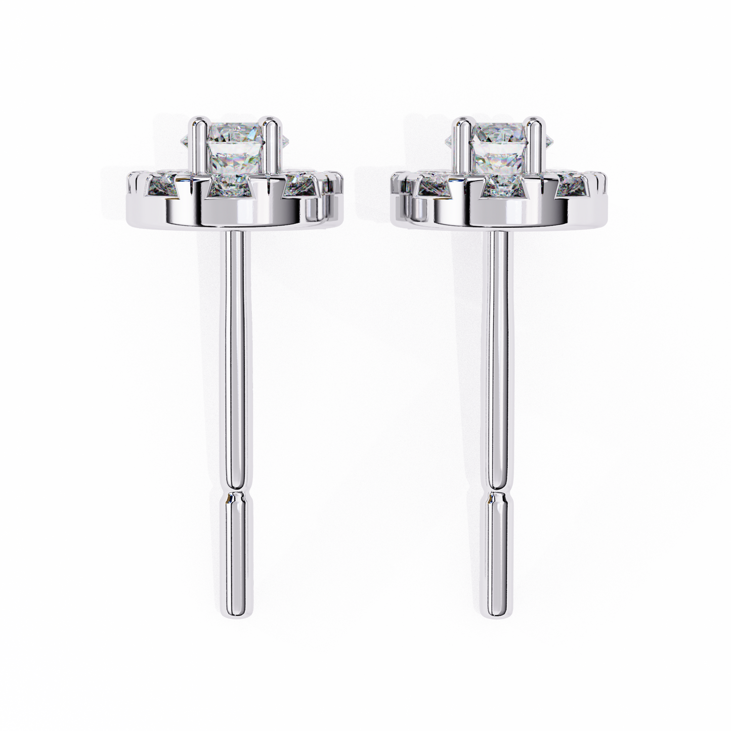 Zia Round Solitaire Lab Grown Diamond Studs