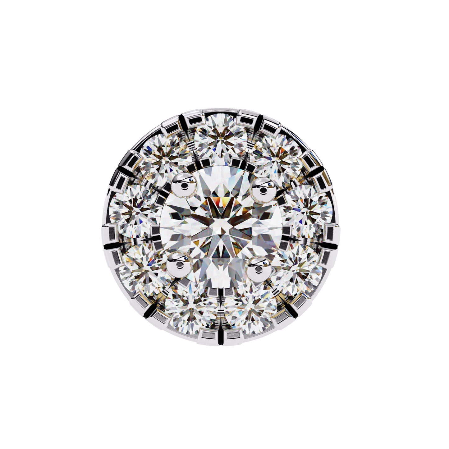 Zia Round Solitaire Lab Grown Diamond Studs