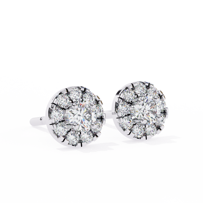 Zia Round Solitaire Lab Grown Diamond Studs