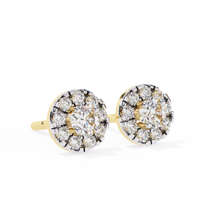Zia Round Solitaire Lab Grown Diamond Studs