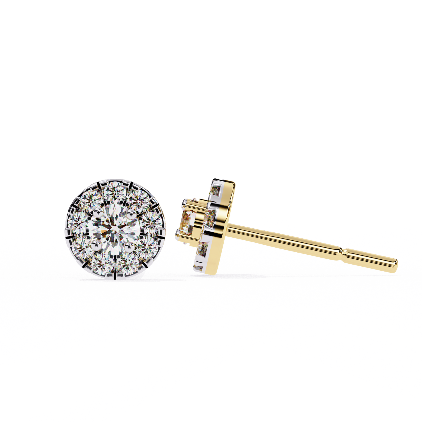 Zia Round Solitaire Lab Grown Diamond Studs