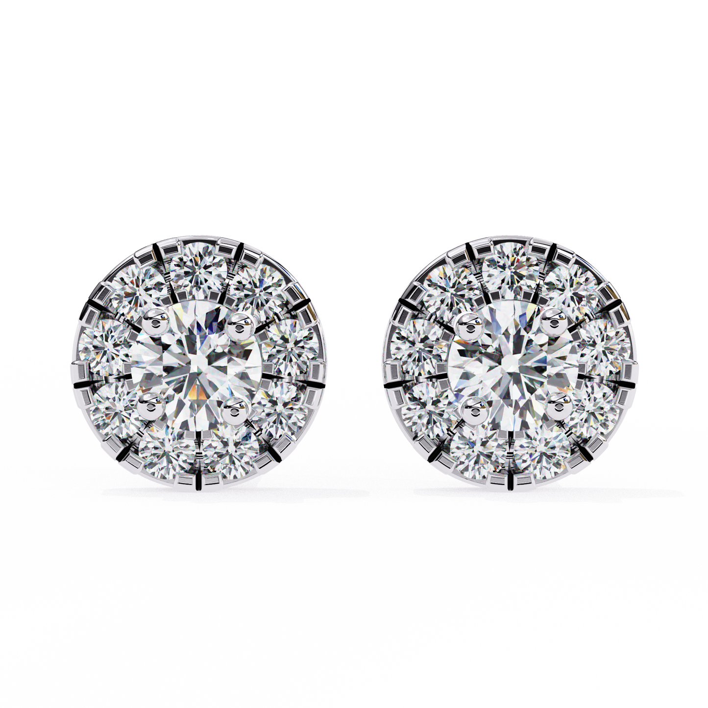 Zia Round Solitaire Lab Grown Diamond Studs