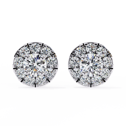 Zia Round Solitaire Lab Grown Diamond Studs