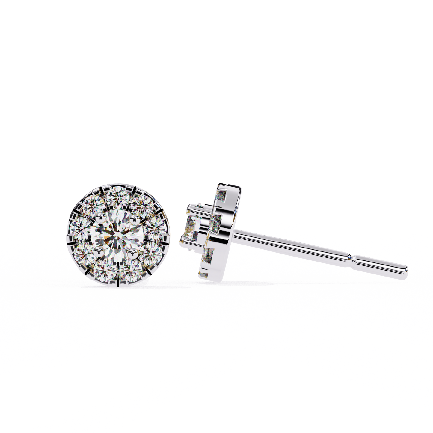 Zia Round Solitaire Lab Grown Diamond Studs