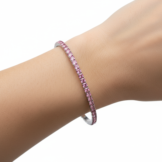 Pink Diamond Tennis Bracelet