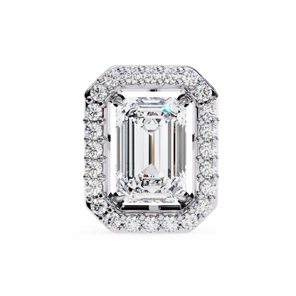 Zehra Emerald Solitaire Lab Grown Diamond Studs