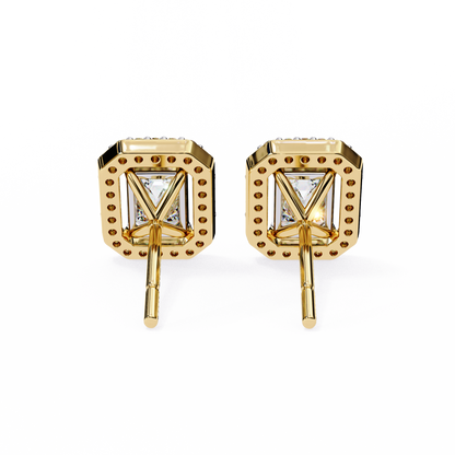 Zehra Emerald Solitaire Lab Grown Diamond Studs