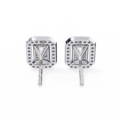 Zehra Emerald Solitaire Lab Grown Diamond Studs