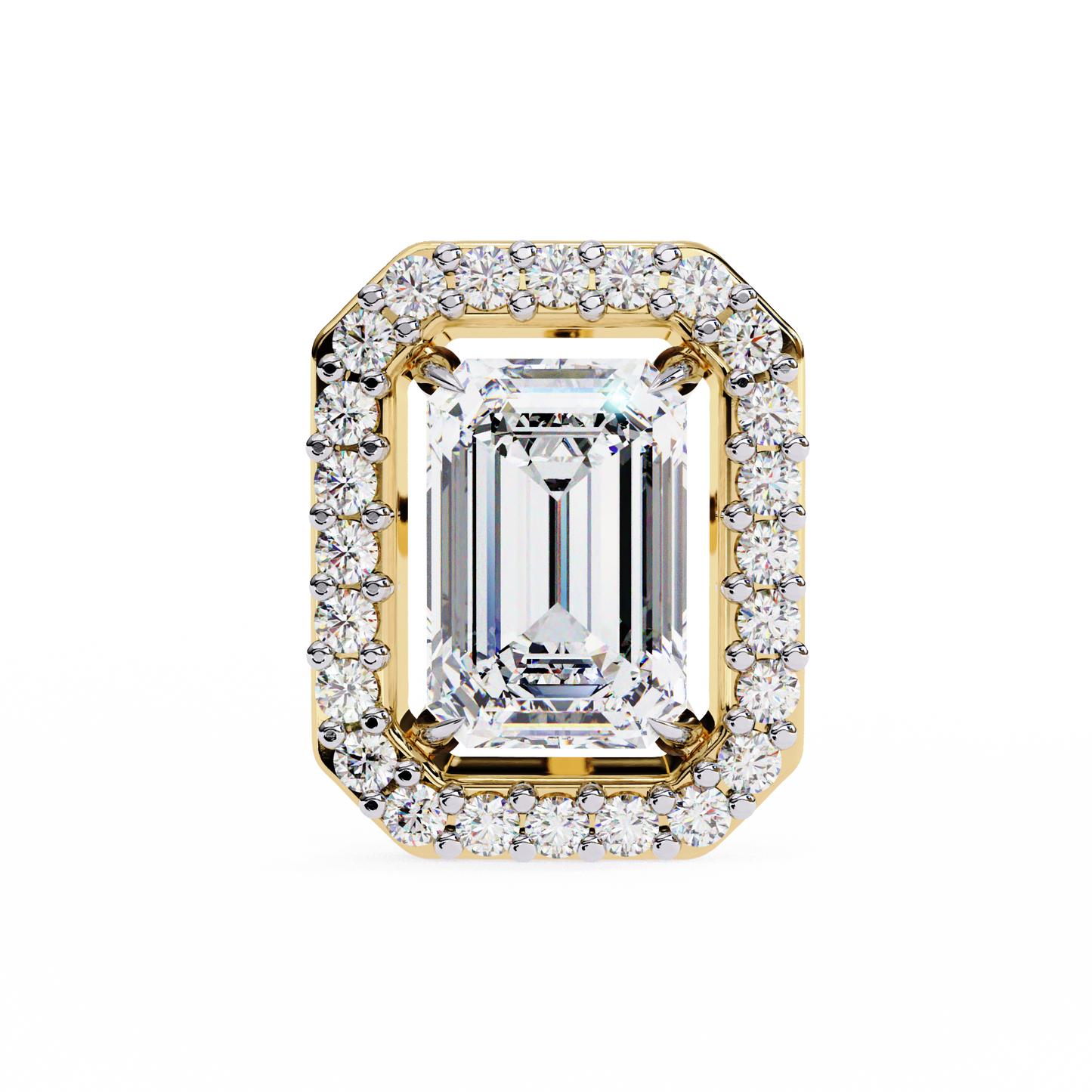 Zehra Emerald Solitaire Lab Grown Diamond Studs