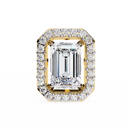 Zehra Emerald Solitaire Lab Grown Diamond Studs