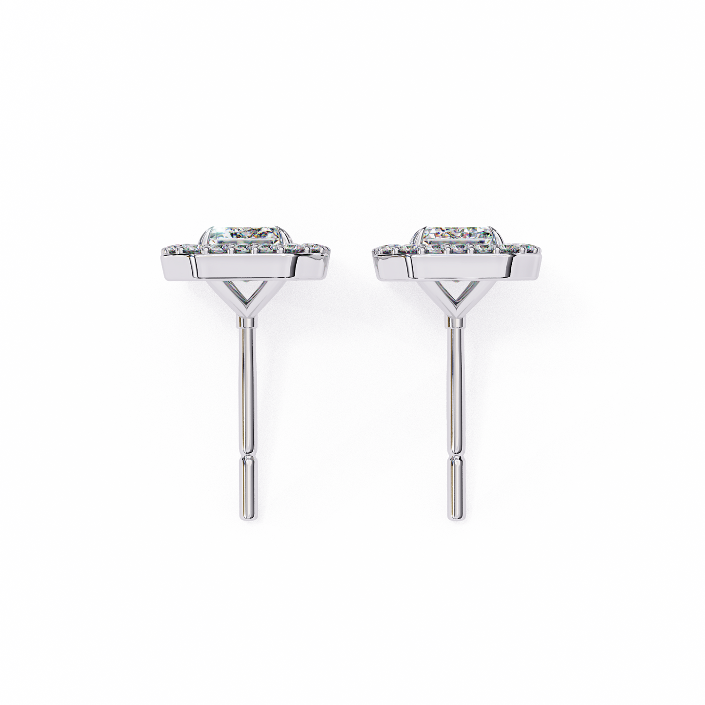 Zehra Emerald Solitaire Lab Grown Diamond Studs