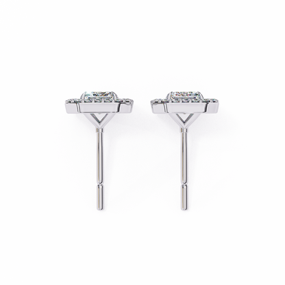 Zehra Emerald Solitaire Lab Grown Diamond Studs