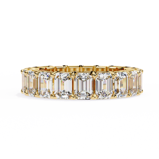 Emerald Cut Lab Grown Diamond Eternity Band