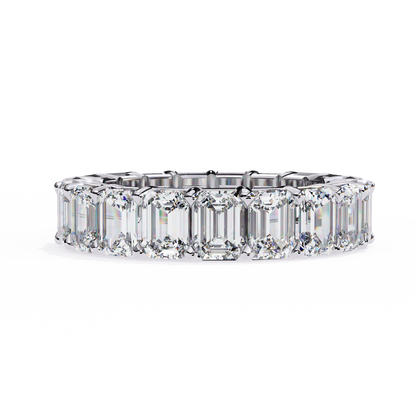 Emerald Cut Lab Grown Diamond Eternity Band