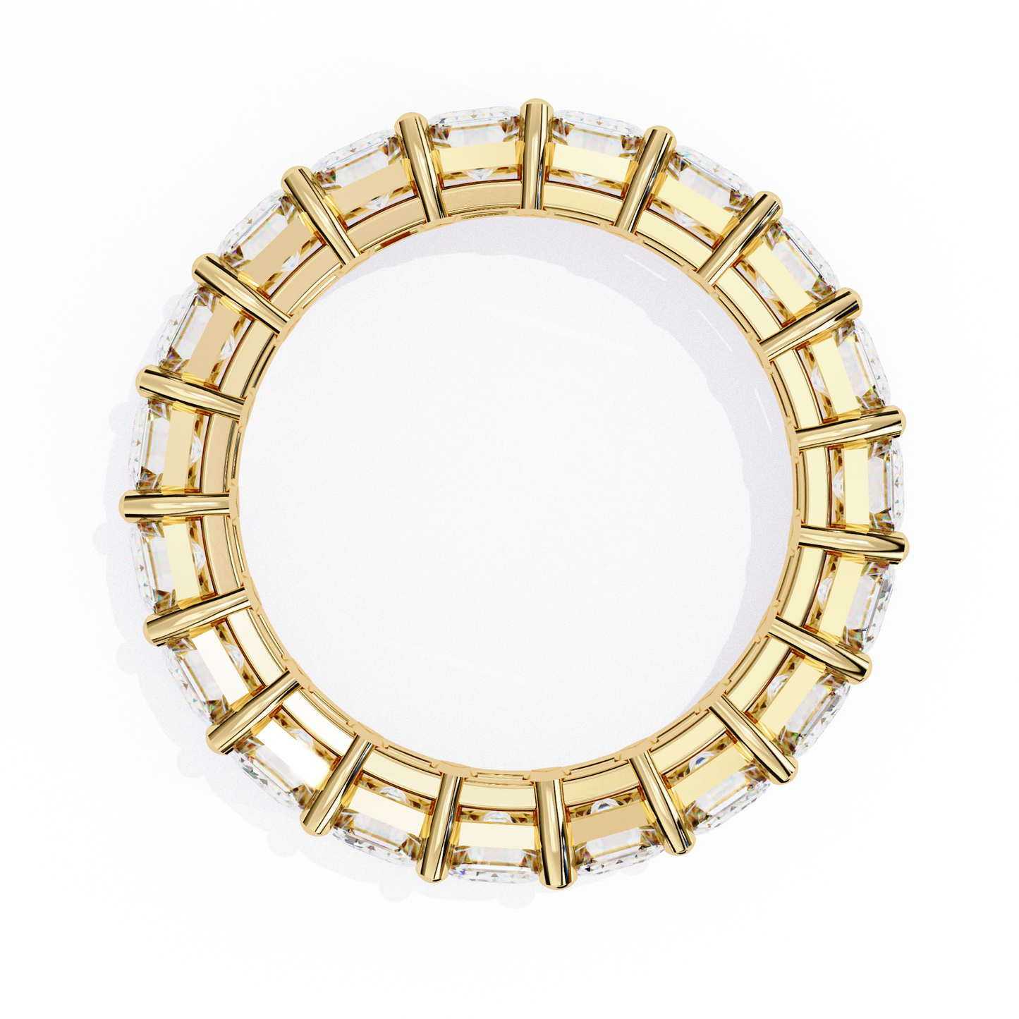 Emerald Cut Lab Grown Diamond Eternity Band