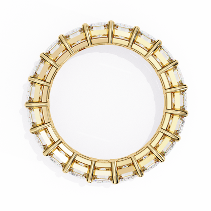 Emerald Cut Lab Grown Diamond Eternity Band