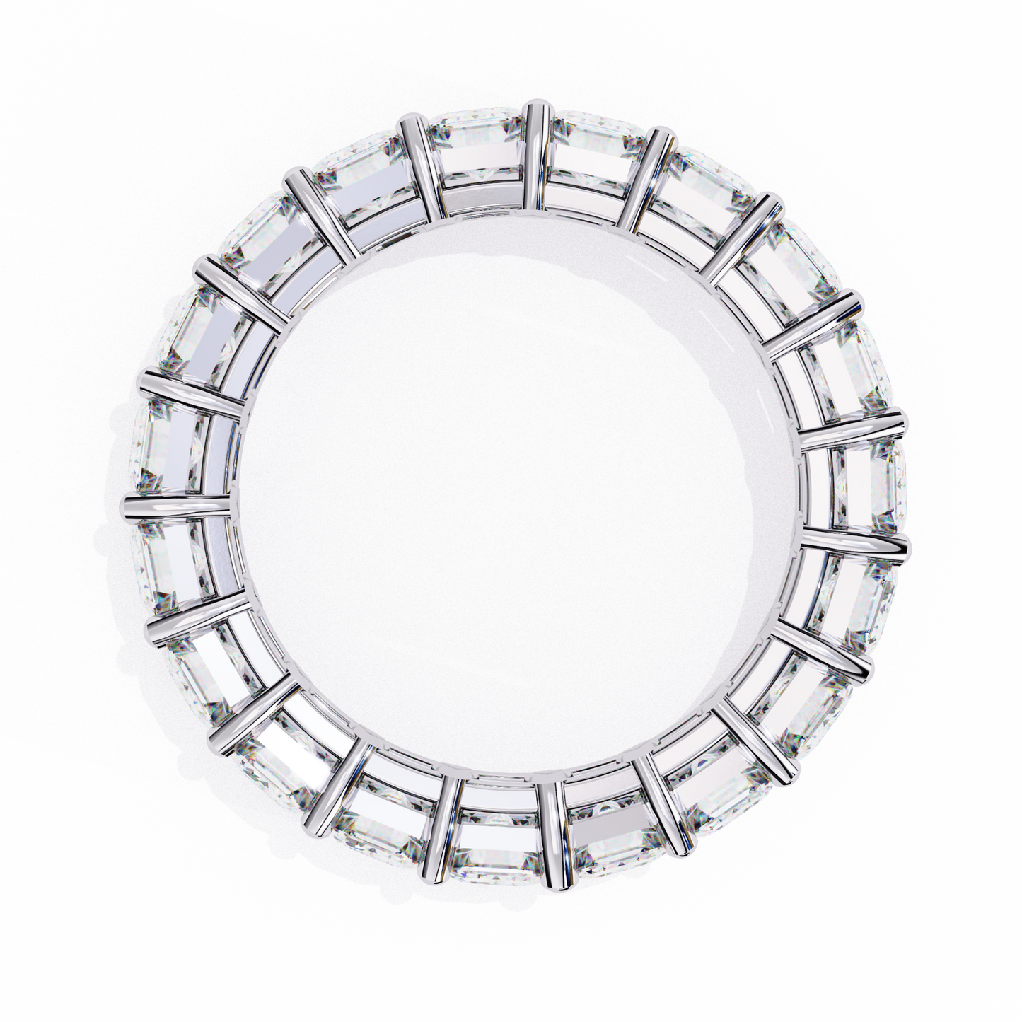 Emerald Cut Lab Grown Diamond Eternity Band