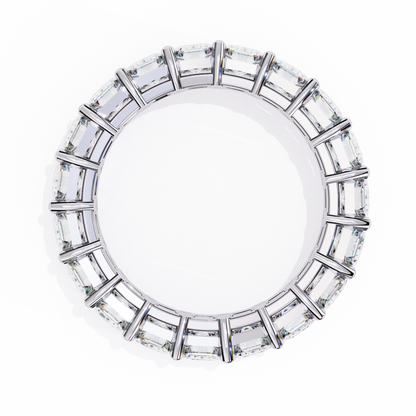 Emerald Cut Lab Grown Diamond Eternity Band