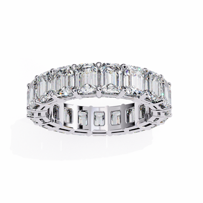 Emerald Cut Lab Grown Diamond Eternity Band