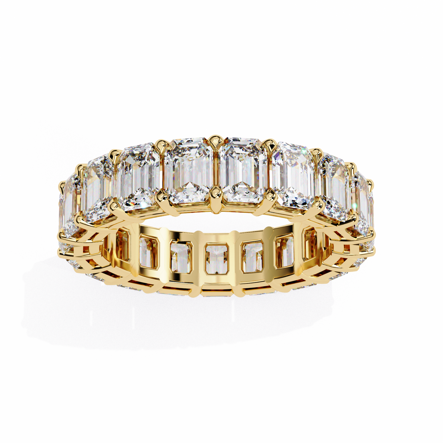 Emerald Cut Lab Grown Diamond Eternity Band