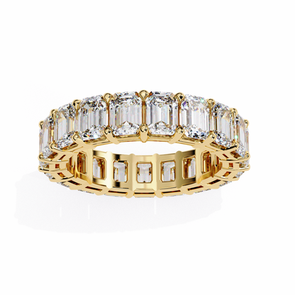 Emerald Cut Lab Grown Diamond Eternity Band