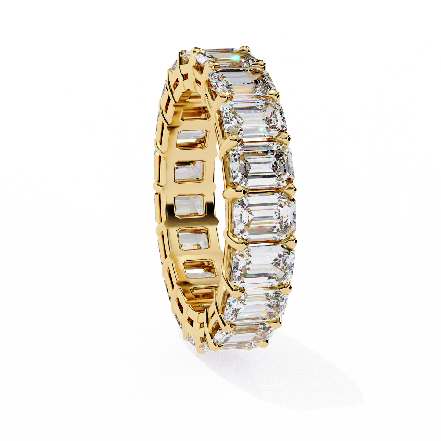Emerald Cut Lab Grown Diamond Eternity Band
