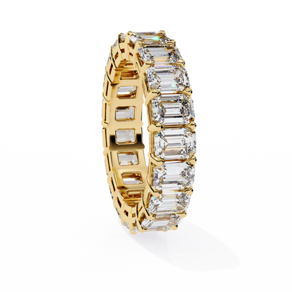 Emerald Cut Lab Grown Diamond Eternity Band