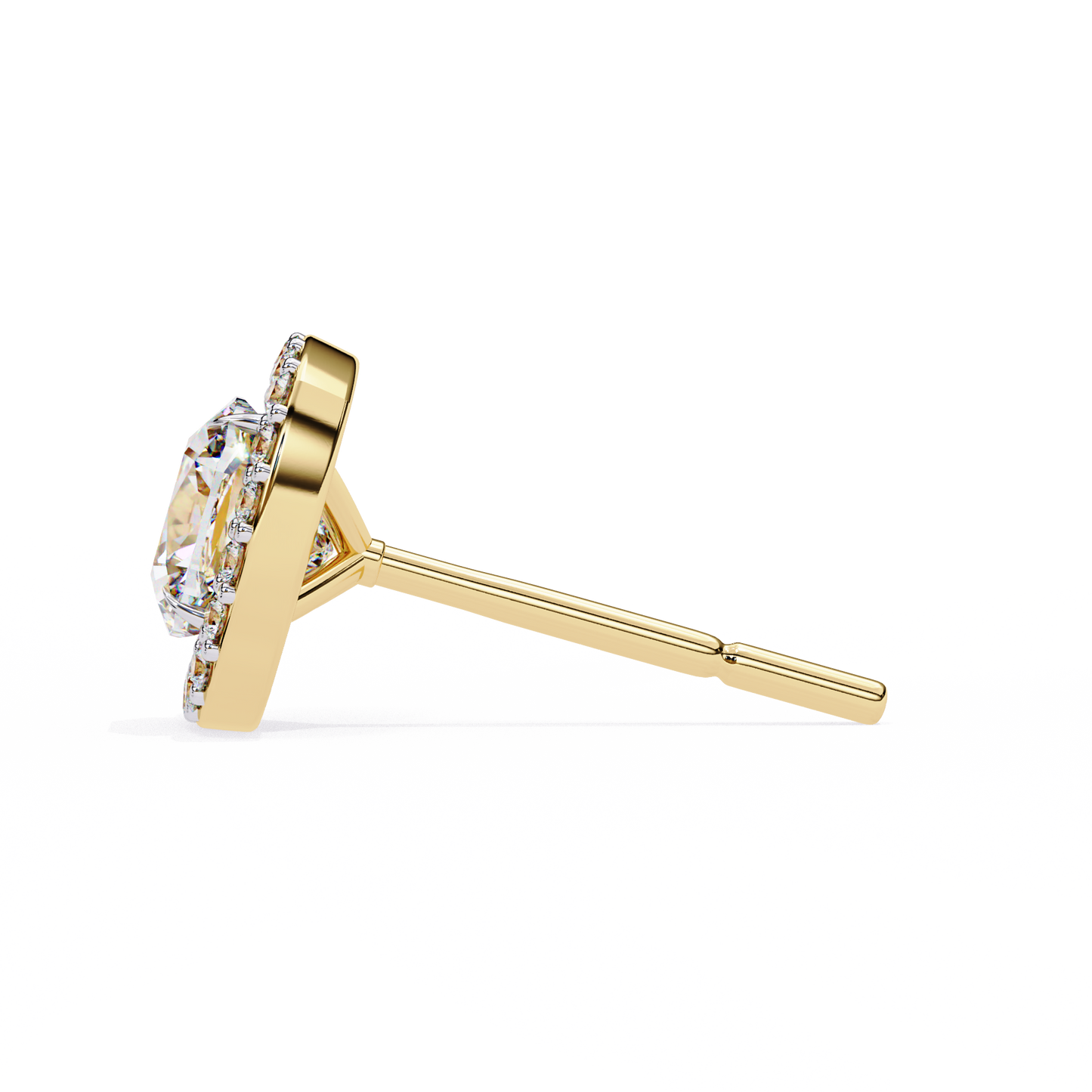 Zara Cushion Solitaire Lab Grown Diamond Studs