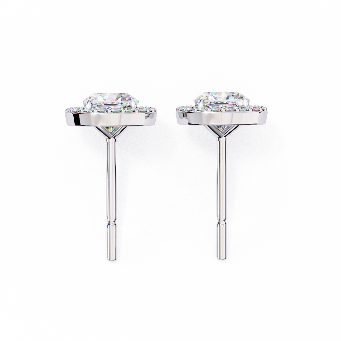 Zara Cushion Solitaire Lab Grown Diamond Studs