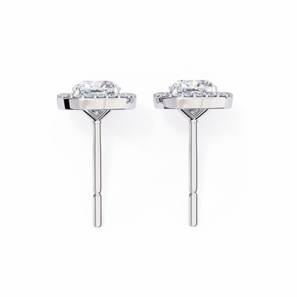 Zara Cushion Solitaire Lab Grown Diamond Studs