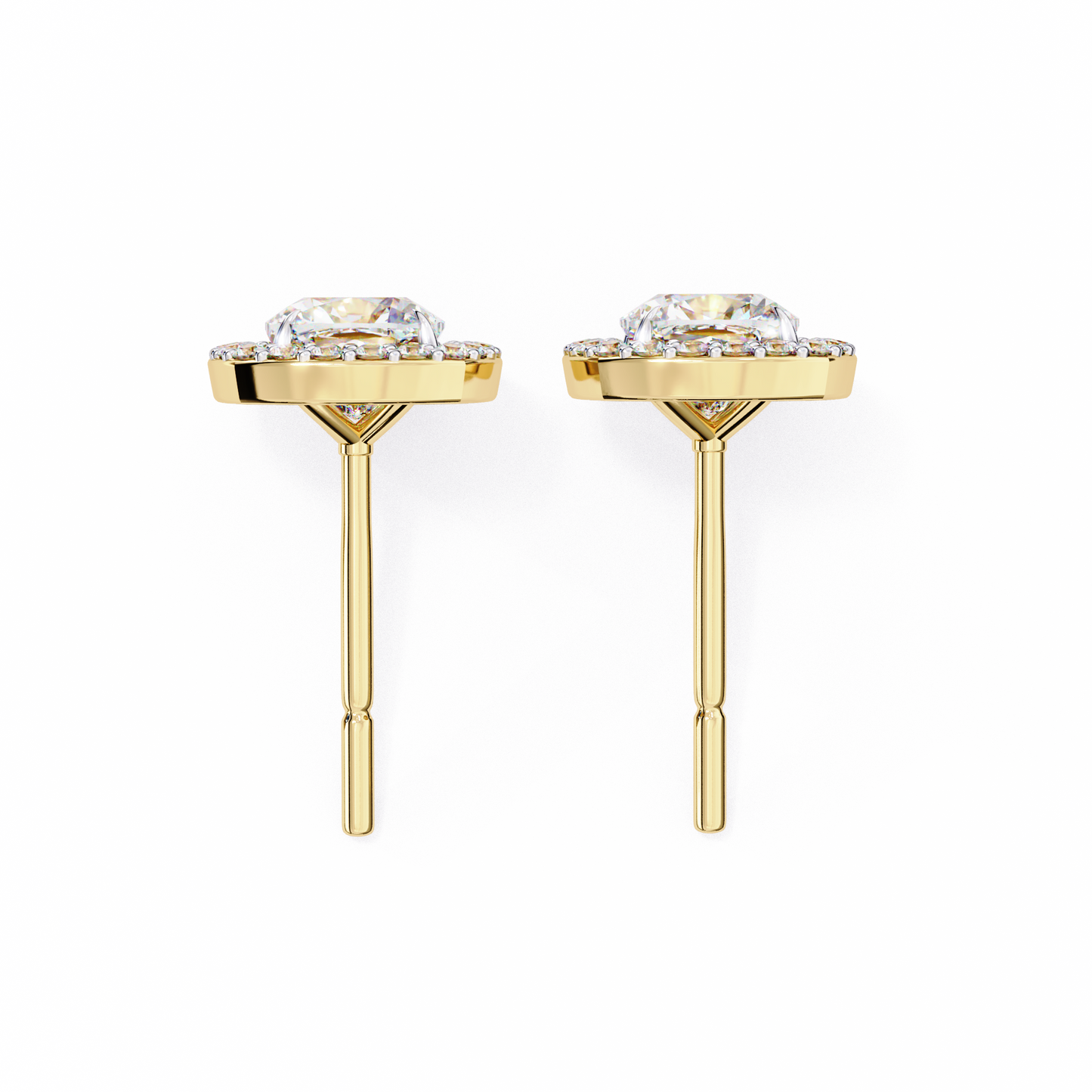 Zara Cushion Solitaire Lab Grown Diamond Studs
